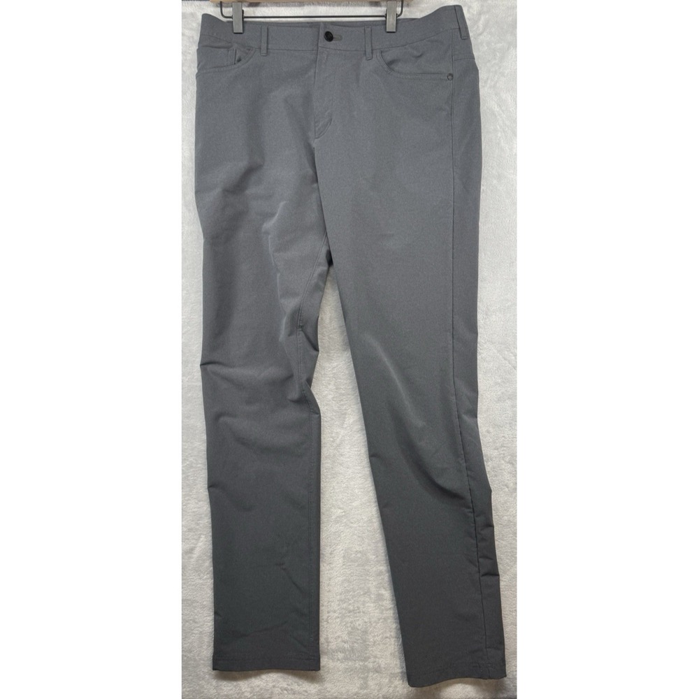 PUBLIC REC Dealmaker All Day Every Day Pants Flat Front Gray Stretch Men's 36x36